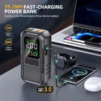 Portable 4 in 1 Car Jump Starter, Tire Inflator & Power Bank【New Release】