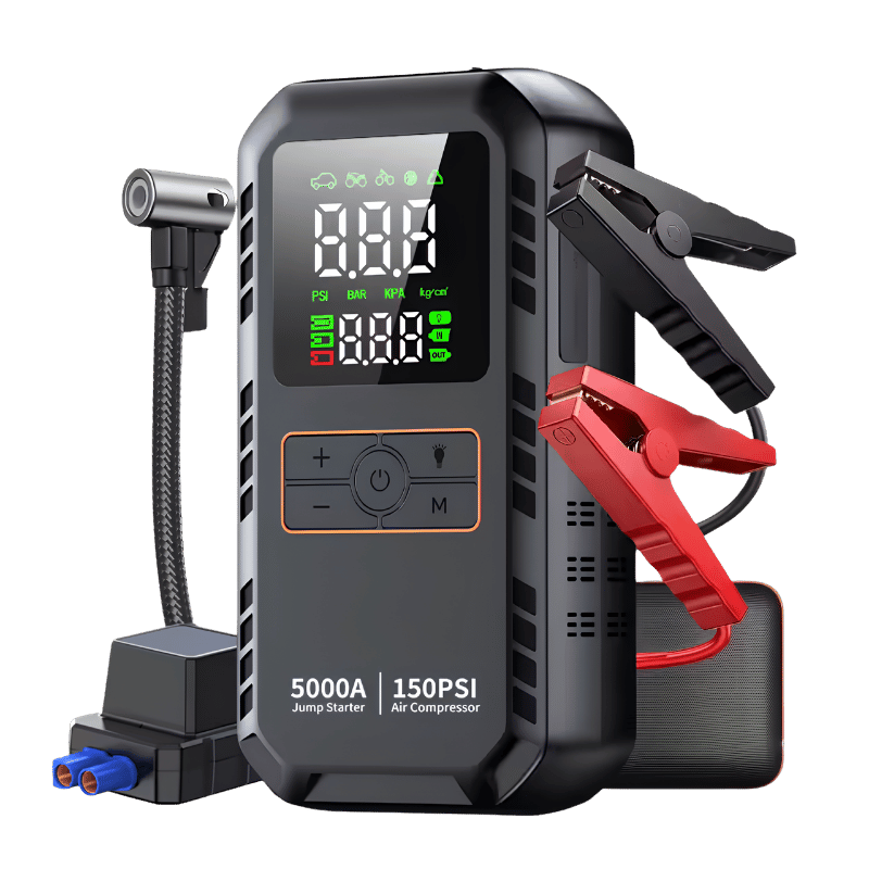 Portable 4 in 1 Car Jump Starter, Tire Inflator & Power Bank【New Release】